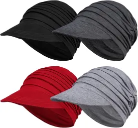 4 Pcs Soft Bamboo Baseball Cap for Women, Chemo Hats for Hair Loss