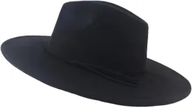 9.5CM Wide Brim Suede Tassel Top Hat Women Men Party Wedding Fedora Hat Panama Cap