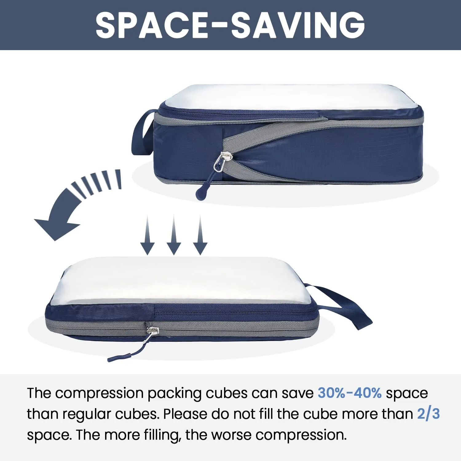 BAGAIL 4 Set/6 Set Ultralight Compression Packing Cubes Packing Organizer for Travel Accessories Luggage Suitcase Backpack