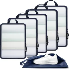 BAGAIL 4 Set/6 Set Ultralight Compression Packing Cubes Packing Organizer for Travel Accessories Luggage Suitcase Backpack