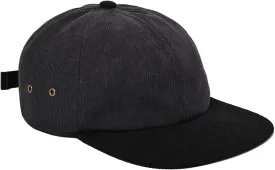 Clakllie Corduroy 6 Panel Hat Flat Brim Baseball Caps Flat Bill Sun Cap Low Profile Trucker Hat Soft Top Unstructured Hat
