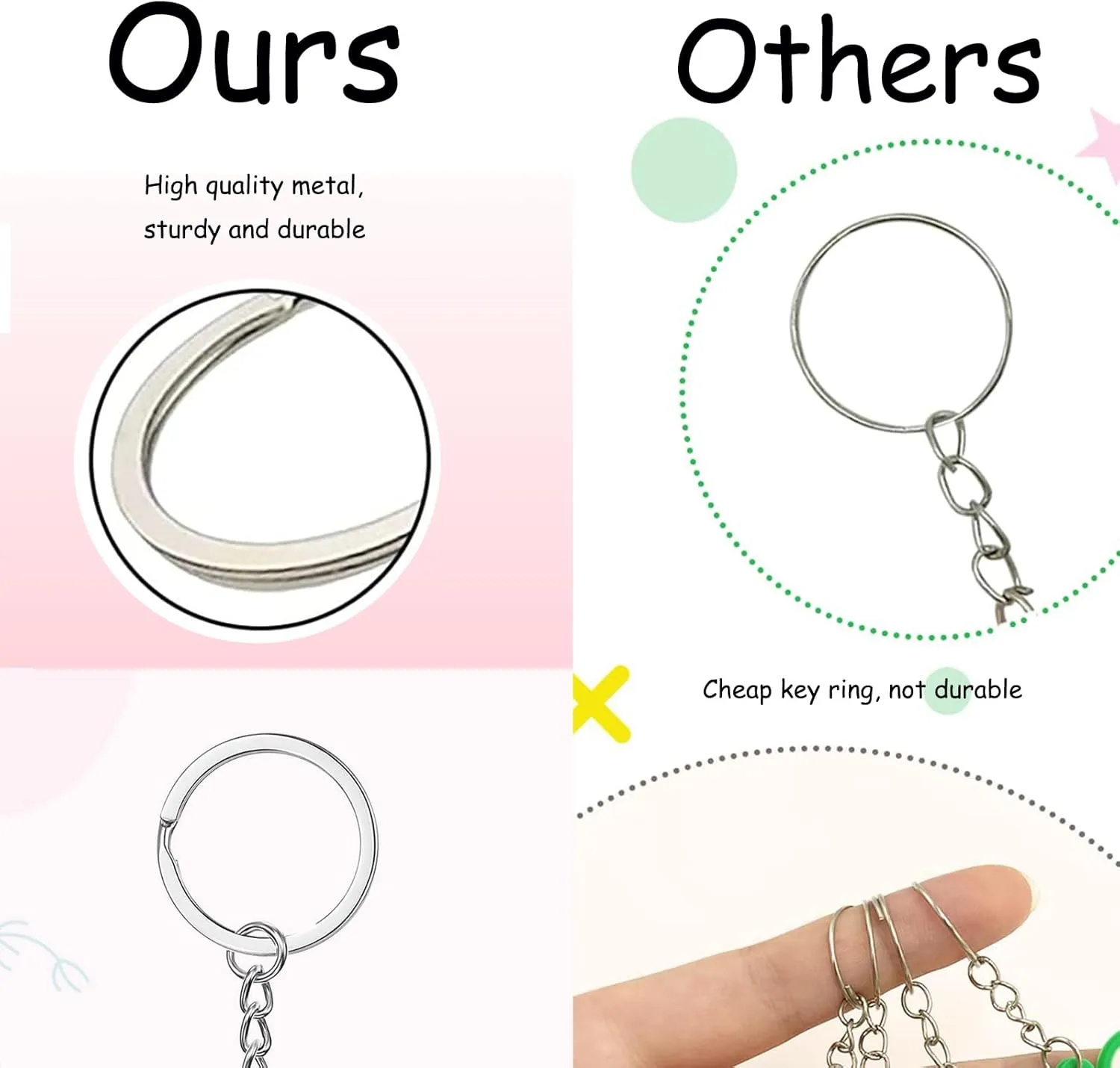 Cute Keychain for Women,Phrase Different Key Chain for Car Keys Purse Bag charm
