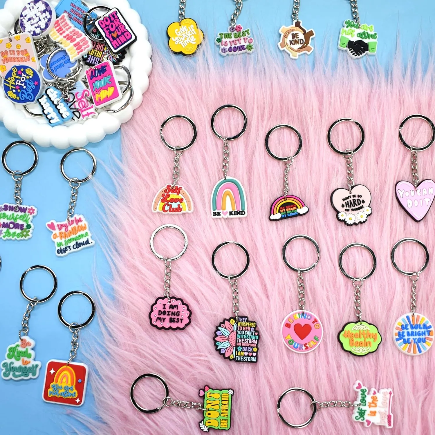 Cute Keychain for Women,Phrase Different Key Chain for Car Keys Purse Bag charm