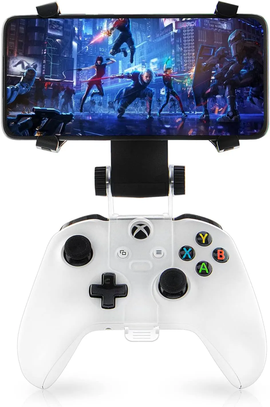 ECHZOVE Xbox Series X Controller Phone Clip, Xbox One Controller Mobile Phone Mount Adjustable Phone Holder Clamp for Xbox Series S/X, Xbox One S/X, Xbox One Controllers
