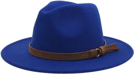Fedora Hat Wide Brim Panama Cap Classic Floppy Warm Top Hat Vintage Jazz Hat for Women & Men