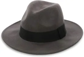 FORBUSITE Wool Felt Wide Brim Fedora Hats for Women Men