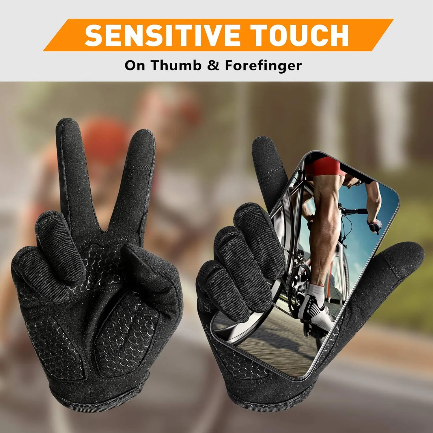 Full Fingers Workout Gloves for Women & Men - Gym Gloves with Extra Grip Foam Padding & Anti-Slip for Fitness, Training & Cycling