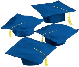 Fun Express Bulk 12 Pieces Kid's Felt Elementary, Kindergarten, Pre-School Graduation Mortarboard Caps, Felt