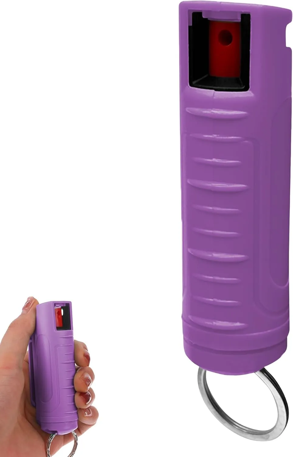 FURY Hardshell Pepper Spray - 12Ft Range, Max Strength, UV Dye Identifier, Anti-Leak & Anti-Misfire, Slidetop Trigger, Belt Clip & Key Ring, Multiple Color Options, Self-Defense Spray