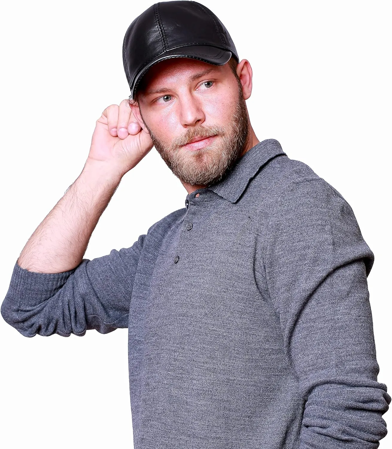 Genuine Leather Unisex Baseball Cap
