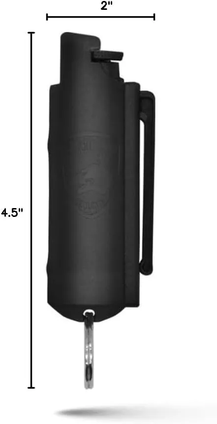 Guard Dog Security Quick Action Pepper Spray Self Defense Keychain, Maximum Strength 1.44 MC, OC Spray, 16-Foot Range, Twist-Lock Safety, Belt Clip for Easy Carry for Women and Men, Made in USA