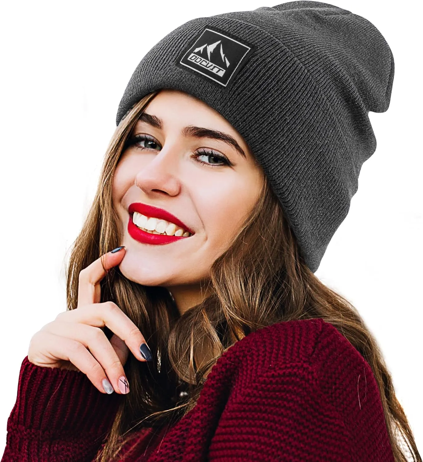 Knit Cuffed Beanie Warm Winter Hats Unisex Skull Knit Cap Fashion Ski Hat for Men and Women