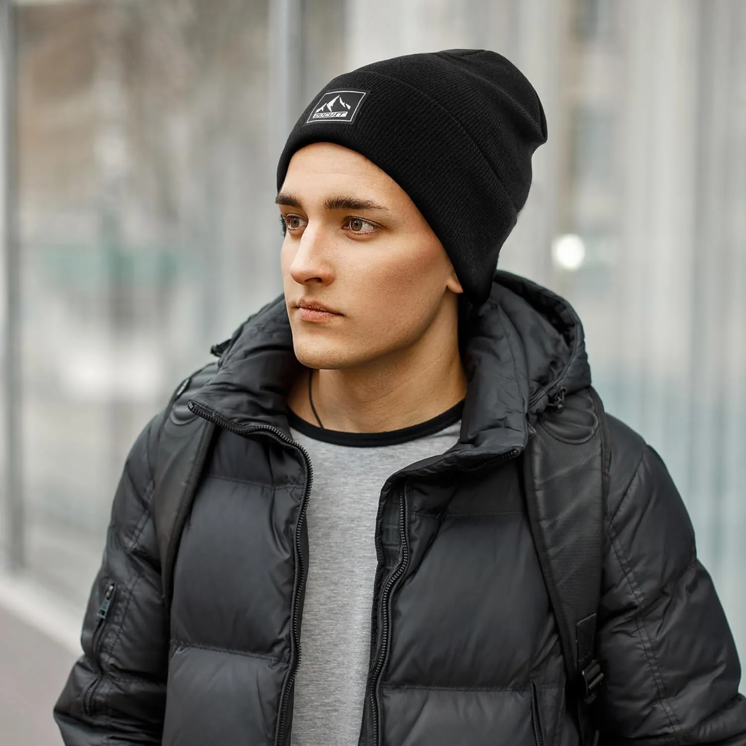 Knit Cuffed Beanie Warm Winter Hats Unisex Skull Knit Cap Fashion Ski Hat for Men and Women