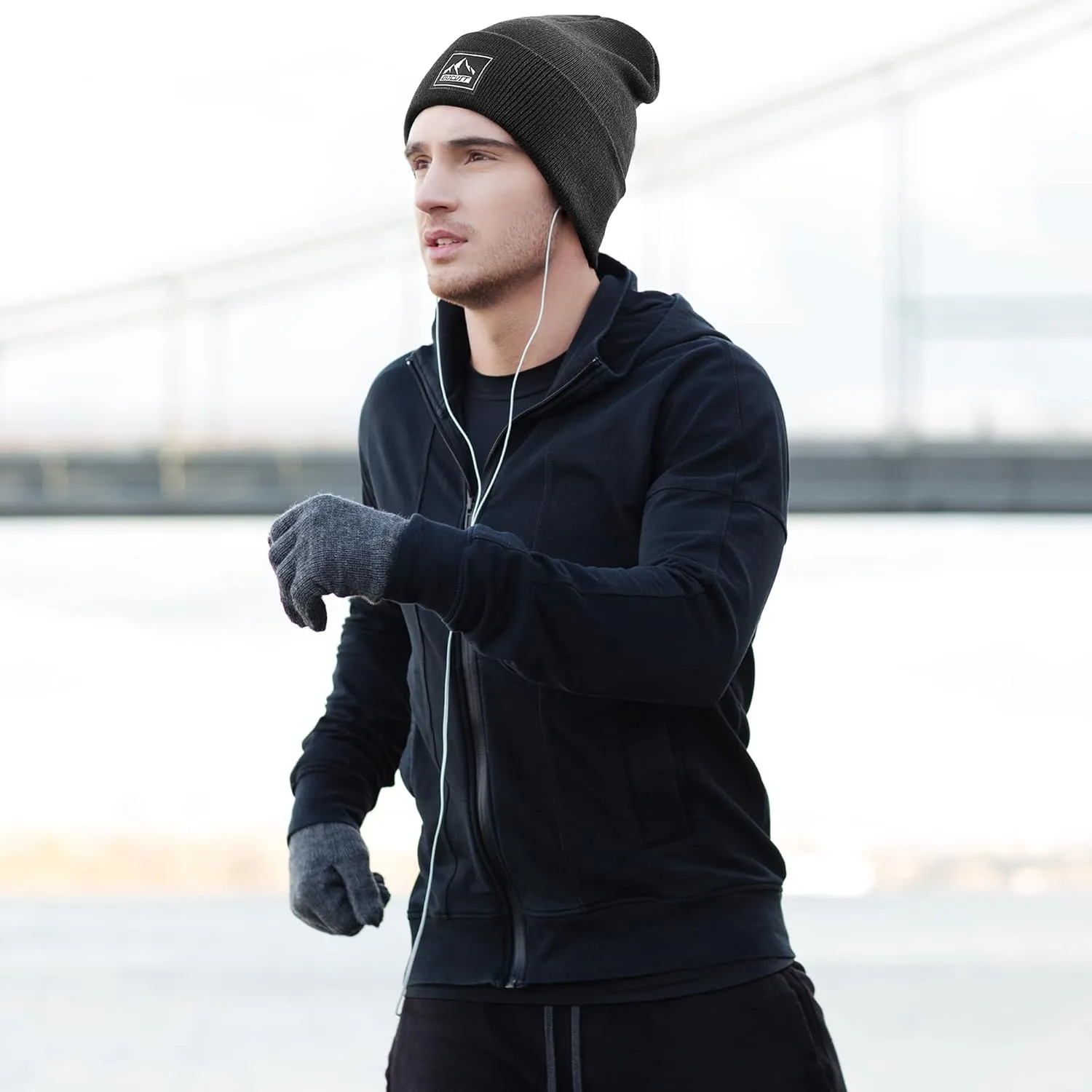 Knit Cuffed Beanie Warm Winter Hats Unisex Skull Knit Cap Fashion Ski Hat for Men and Women