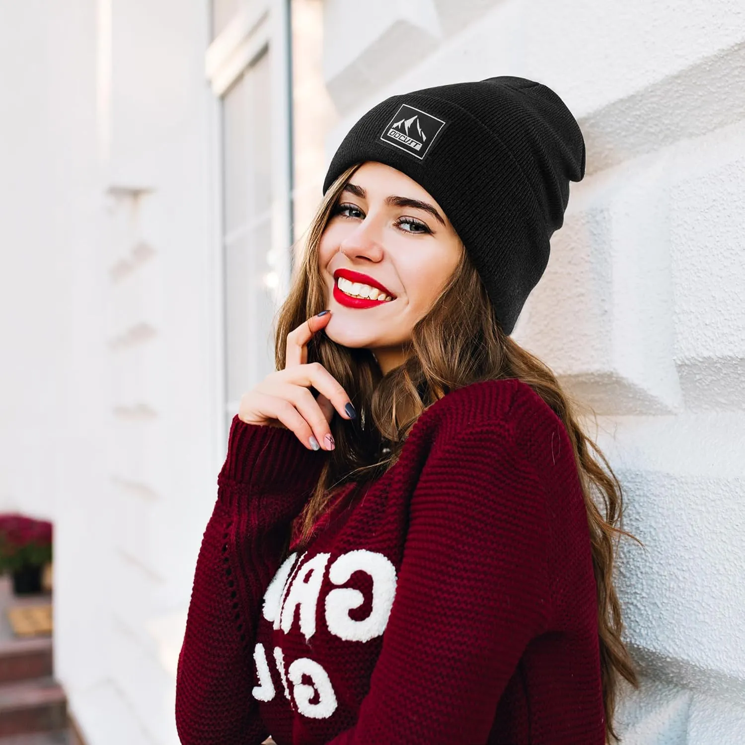 Knit Cuffed Beanie Warm Winter Hats Unisex Skull Knit Cap Fashion Ski Hat for Men and Women