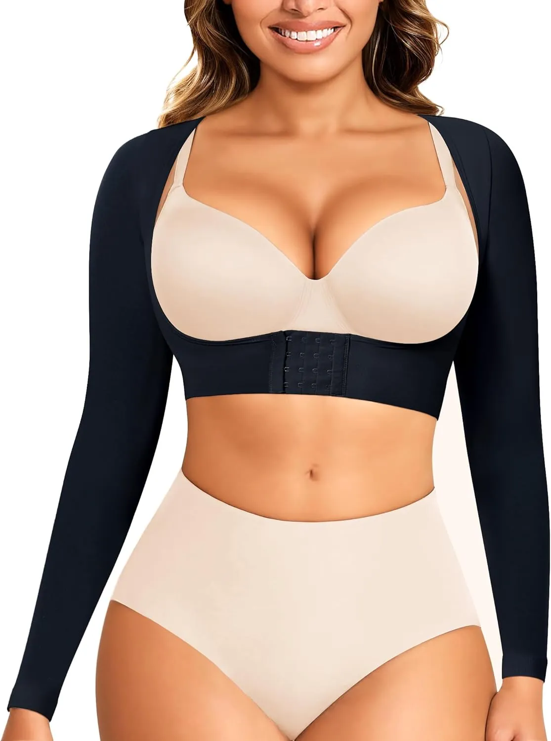 LODAY Arm Compression Sleeve Women Upper Arm Shaper Lipo Post Surgery Arm Sleeves for Women