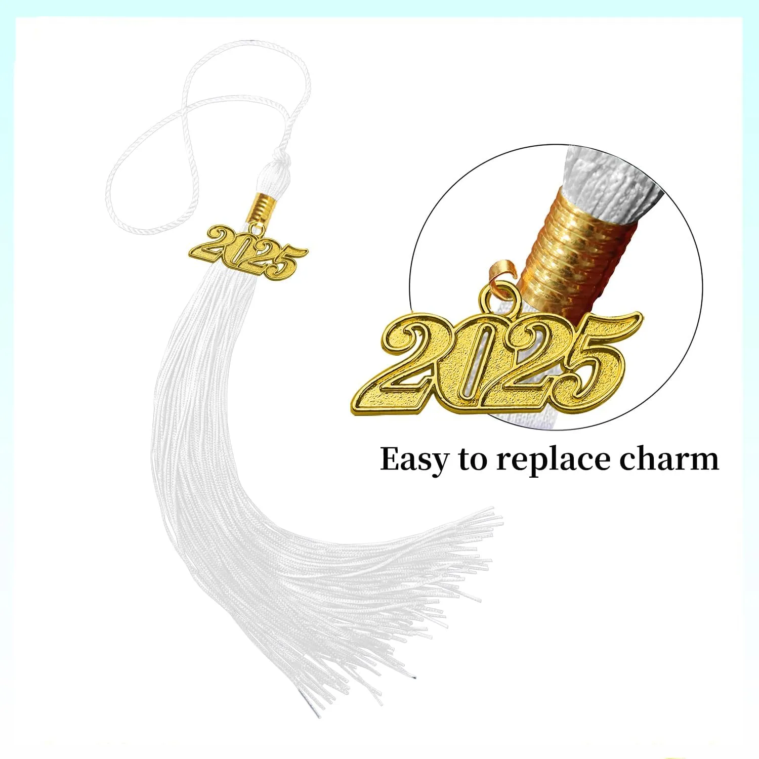 Matte Adult Graduation Cap with 2024 2025 Tassel Unisex Adjustable Graduation Cap