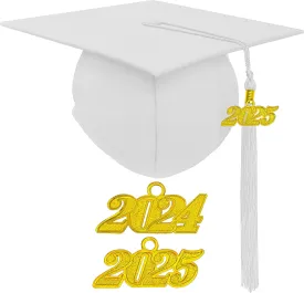 Matte Adult Graduation Cap with 2024 2025 Tassel Unisex Adjustable Graduation Cap