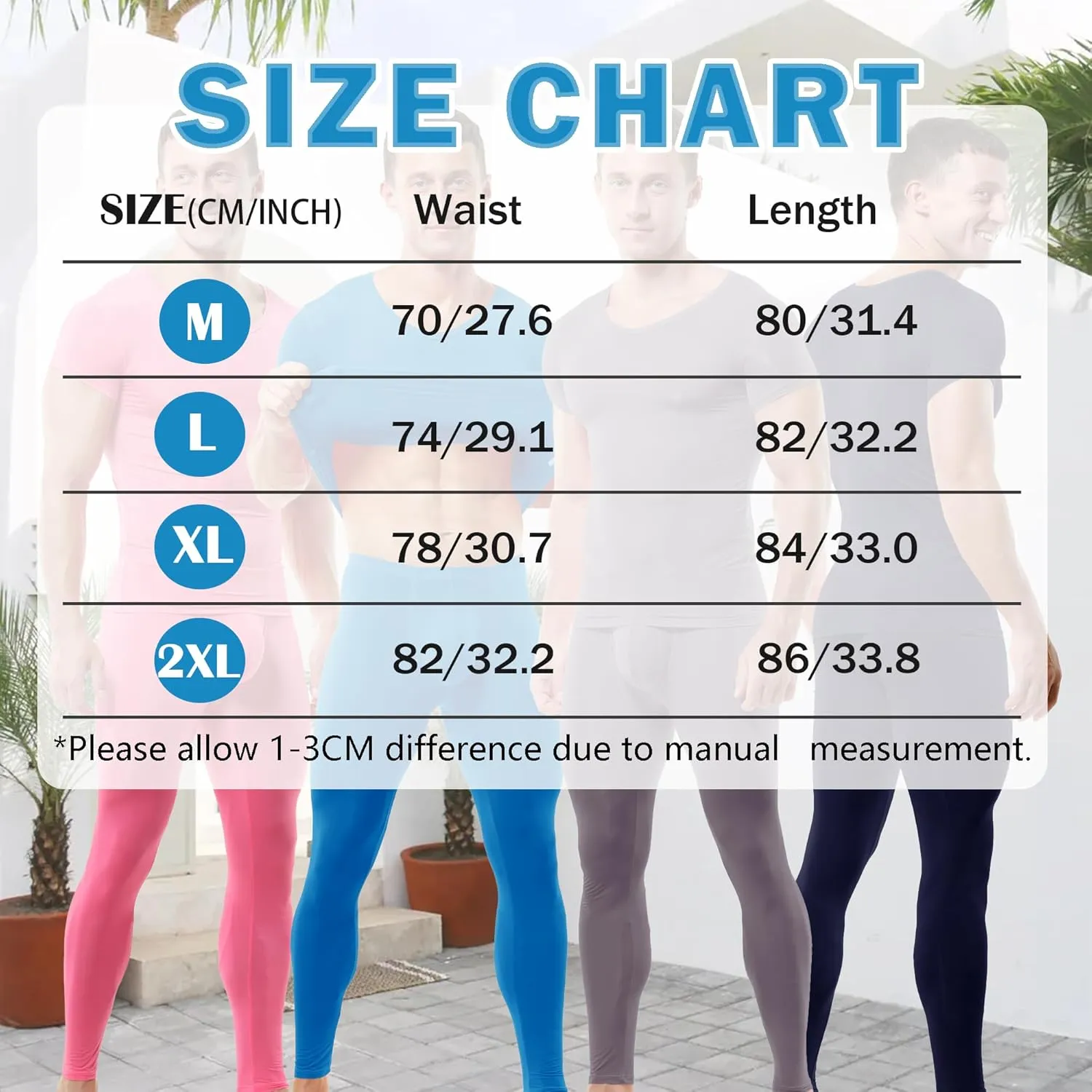 Mens Thermal Underwear Bottoms Activewear Leggings Long Johns Underpants Activewear Yoga Pants