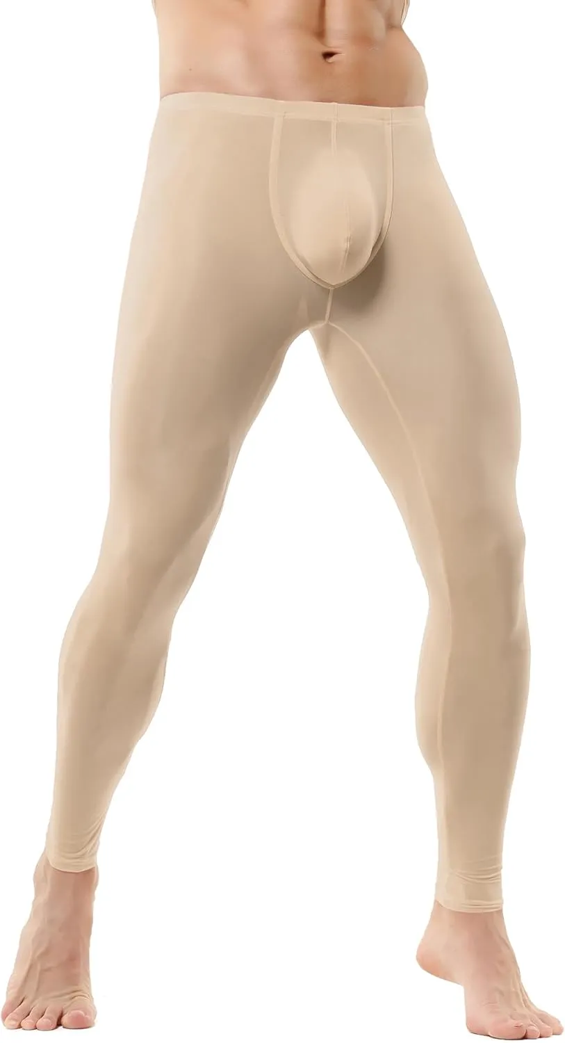 Mens Thermal Underwear Bottoms Activewear Leggings Long Johns Underpants Activewear Yoga Pants