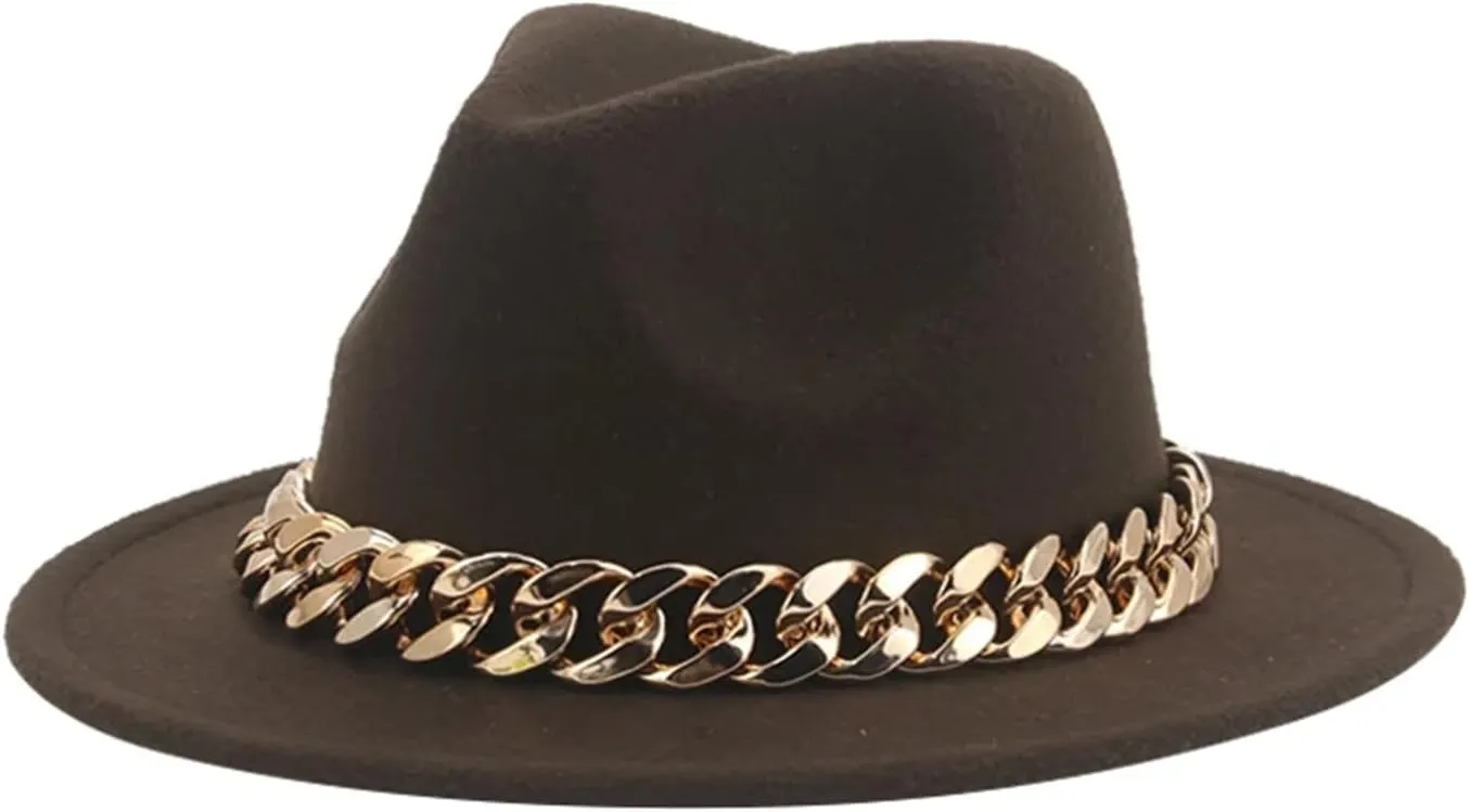 Mnjyihy Women Mens Fedoras Hats Kids Hat Boys Girls Chain Hat Winter Hats Panama Fedoras Chapeau