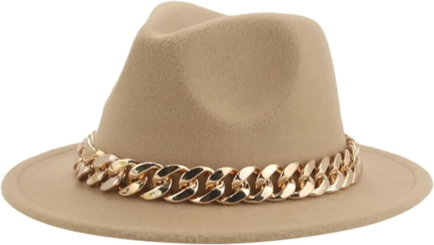 Mnjyihy Women Mens Fedoras Hats Kids Hat Boys Girls Chain Hat Winter Hats Panama Fedoras Chapeau