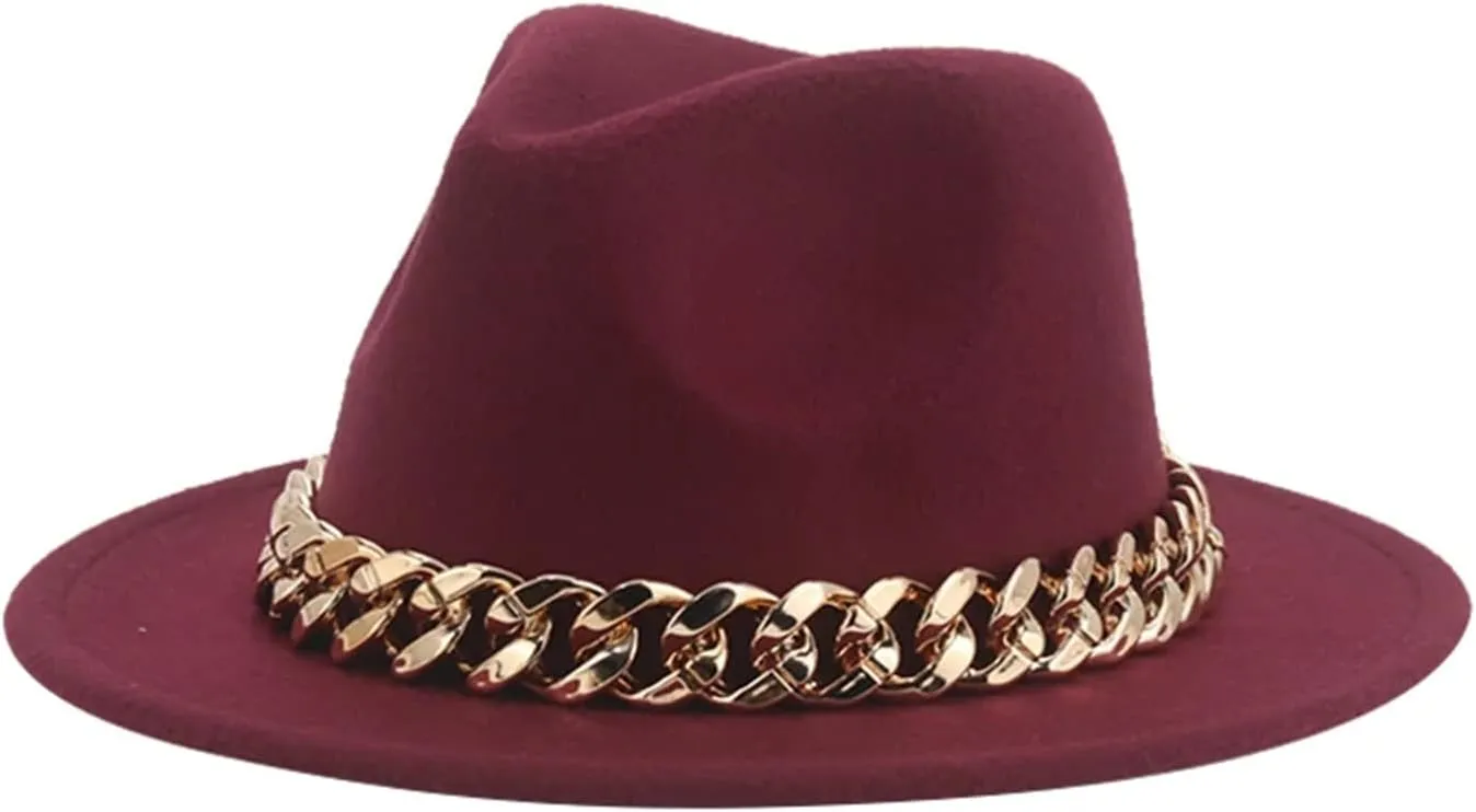 Mnjyihy Women Mens Fedoras Hats Kids Hat Boys Girls Chain Hat Winter Hats Panama Fedoras Chapeau