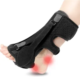 Plantar Fasciitis Night Splint, Plantar Fasciitis Relief Brace, 3 Adjustable Straps Relief Brace for Foot Drop, Achilles Tendonitis & Heel Pain - Day & Night Support (Black)