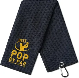 Pop Gifts Golf Towel, Pop on Fathers Day, 15.8 x 23.6 inches Microfiber Golf Towel for Golf Bags, Pops Gifts