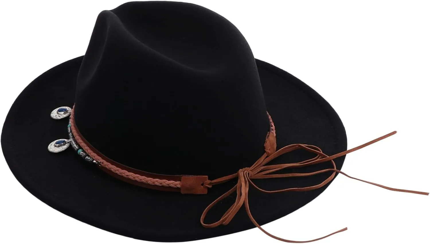 Retro British Style Cap Women's Woolen Hat Bucket Hat Stylish Fashionable Black