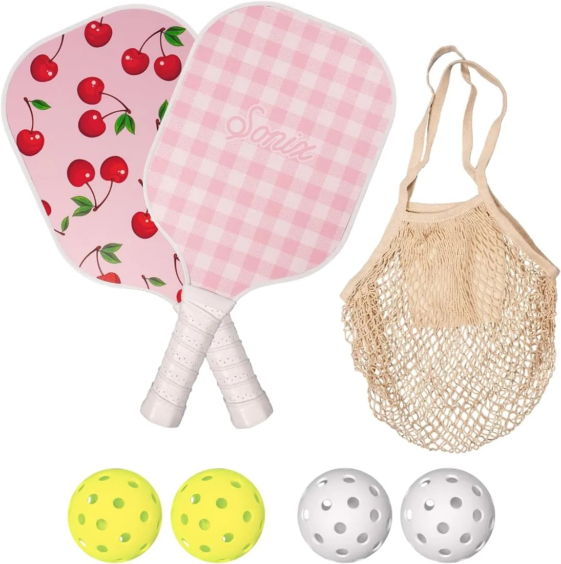 Sonix | USAPA Approved | Pickleball Paddles Set of 2 | Fiberglass Surface Pickleball Set with 2 Rackets, 4 Balls, & Bag