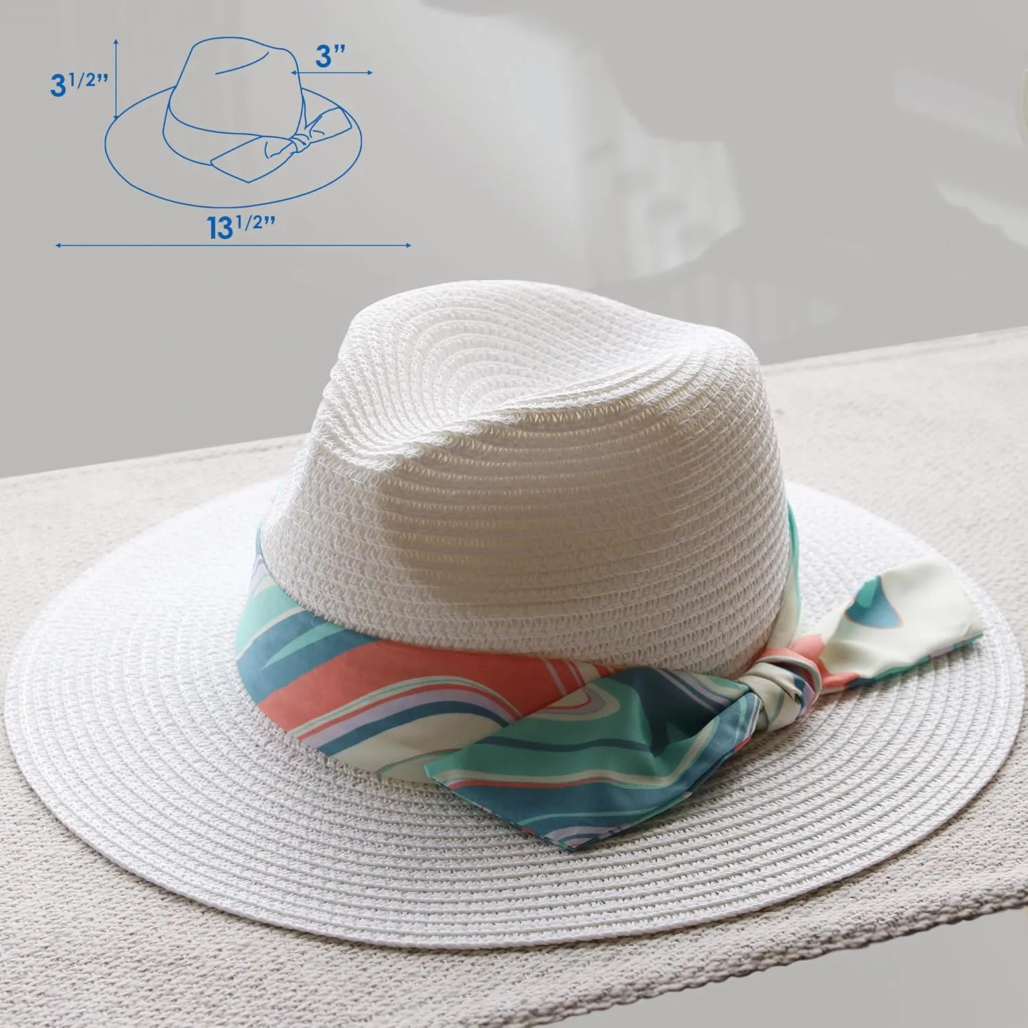 Straw Sun Hats Kimono Beach Cover Ups for Women and Travel Tote Matching for Packable Foldable