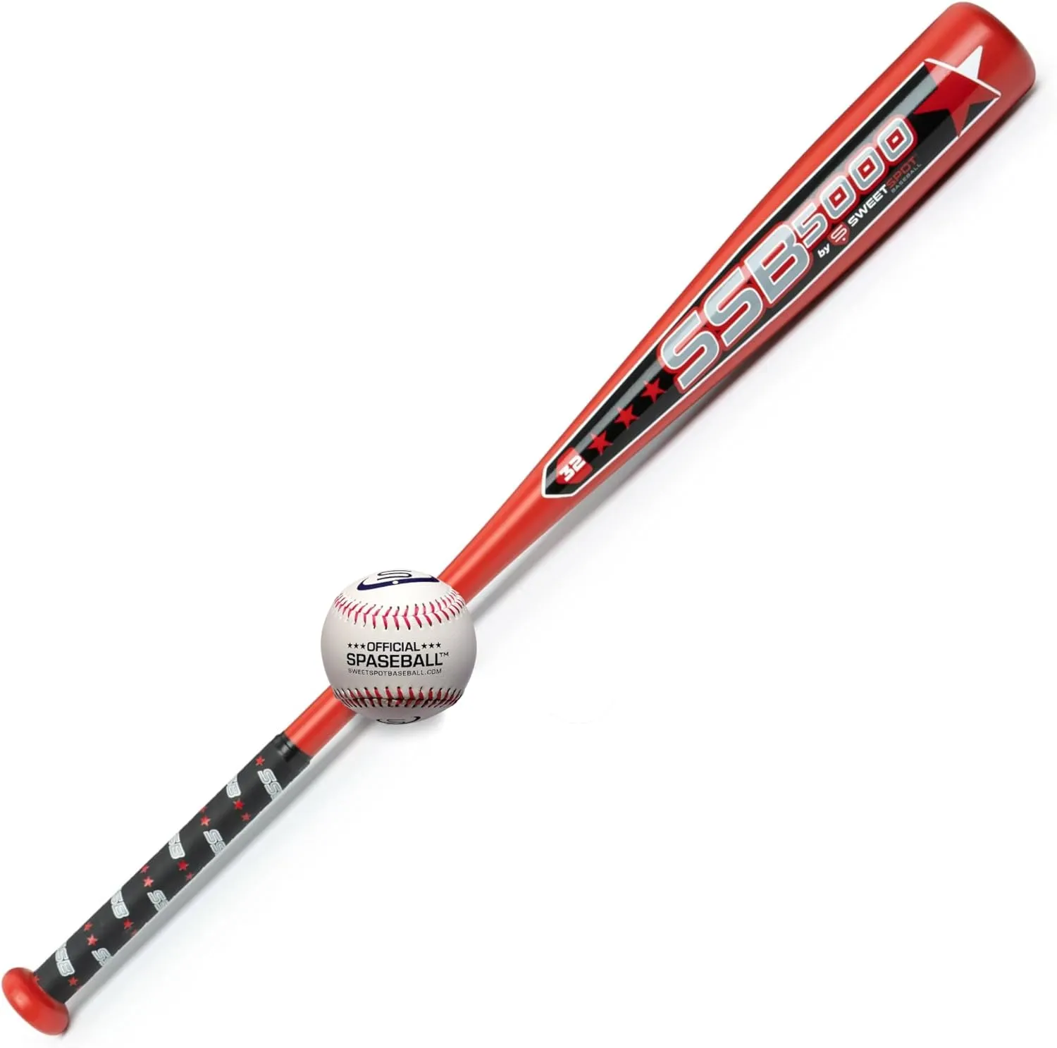 SweetSpot SSB 5000 | Plastic Bat and Ball Combo Set | 32 Length | Backyard Baseball Set for Youth, Kids, Teens, and Adults