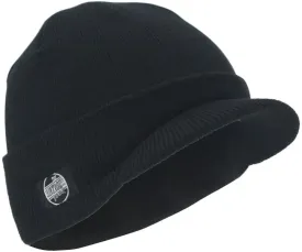 The Vintage Year Plain Sports Visor Billed Knit Radar Cuff Beanie