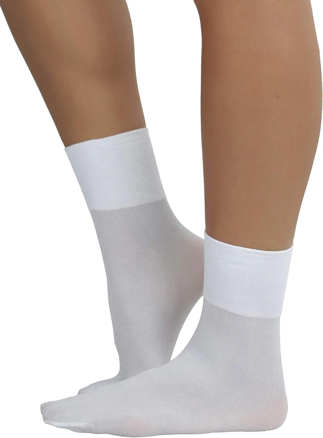ToBeInStyle Women??s Classic Opaque Nylon Anklet Fashion Novelty Socks