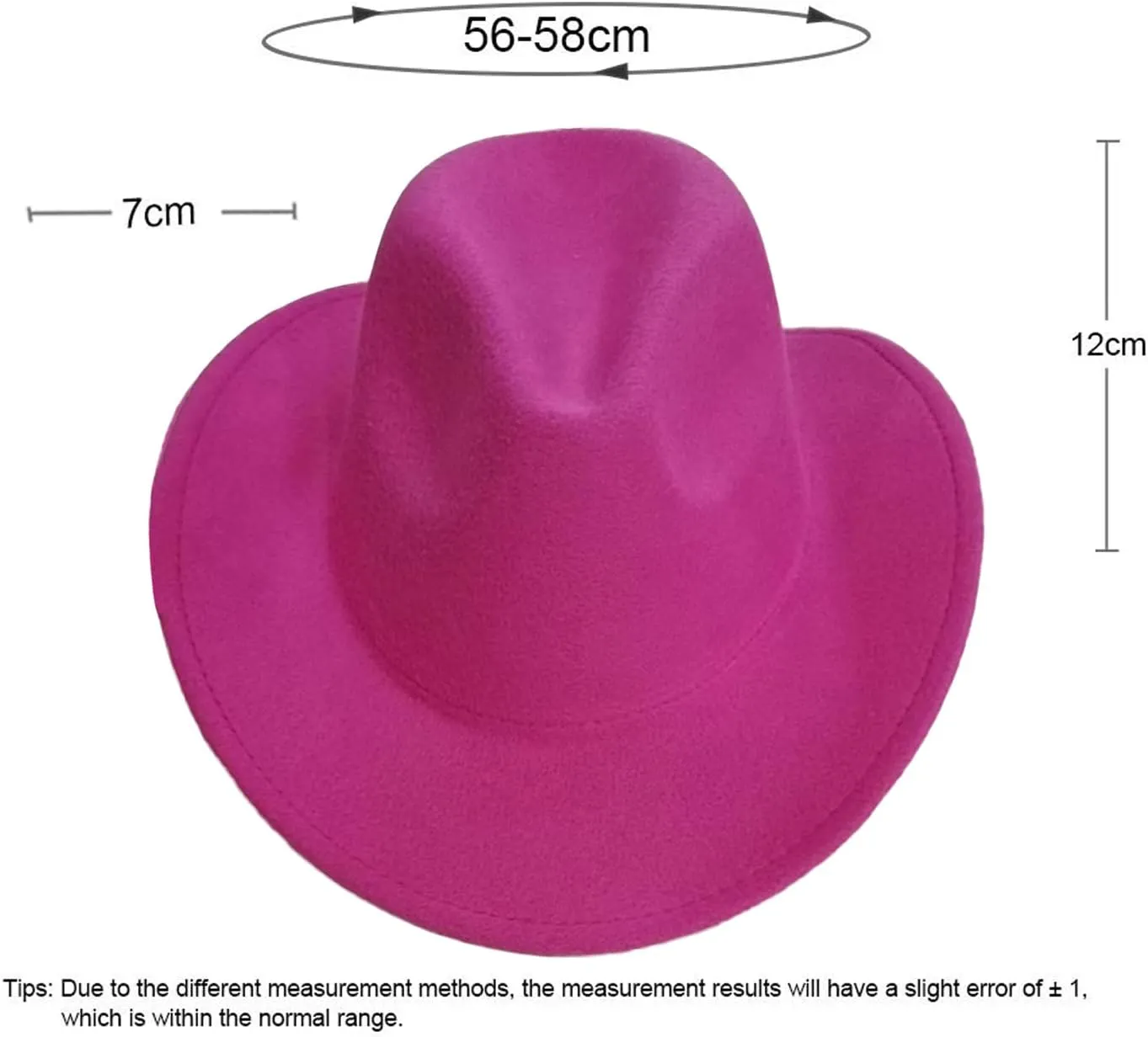 Unisex Western Cowboy Hat Faux Fur Felt Cowgirl Hats American Fedora Hats Outdoor Wide Brim Rodeo Jazz Hat