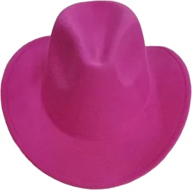 Unisex Western Cowboy Hat Faux Fur Felt Cowgirl Hats American Fedora Hats Outdoor Wide Brim Rodeo Jazz Hat