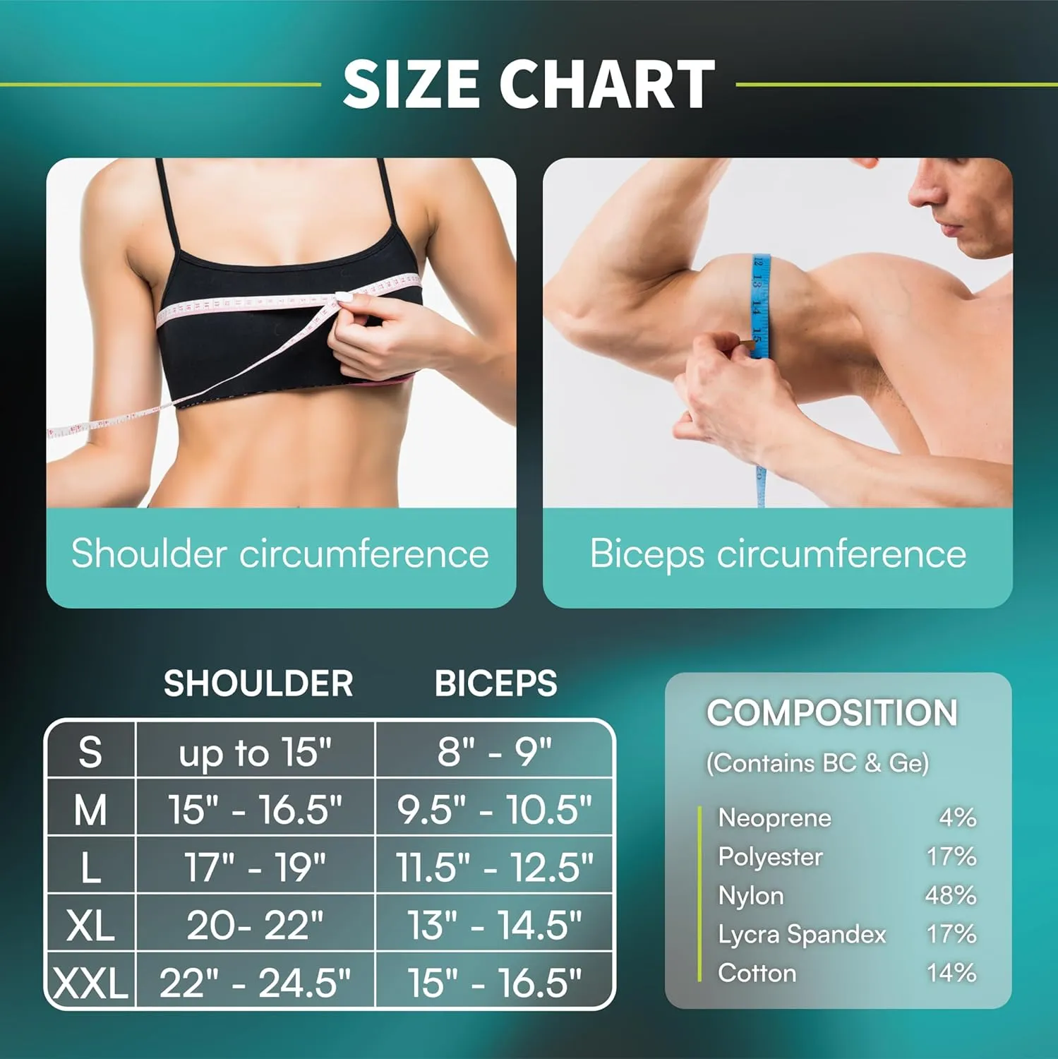 Vital Salveo Shoulder Brace Compression Sleeve Wrap with Support and Stability Breathable for Shoulder Pain Dislocated Rotator Cuff Tendinitis (1PC)