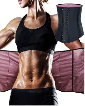 Waist Trainer for Women Sauna Waist Trimmer Corset Cincher Under Bust Sweat Body Shaper Long Torso Adjustable Size