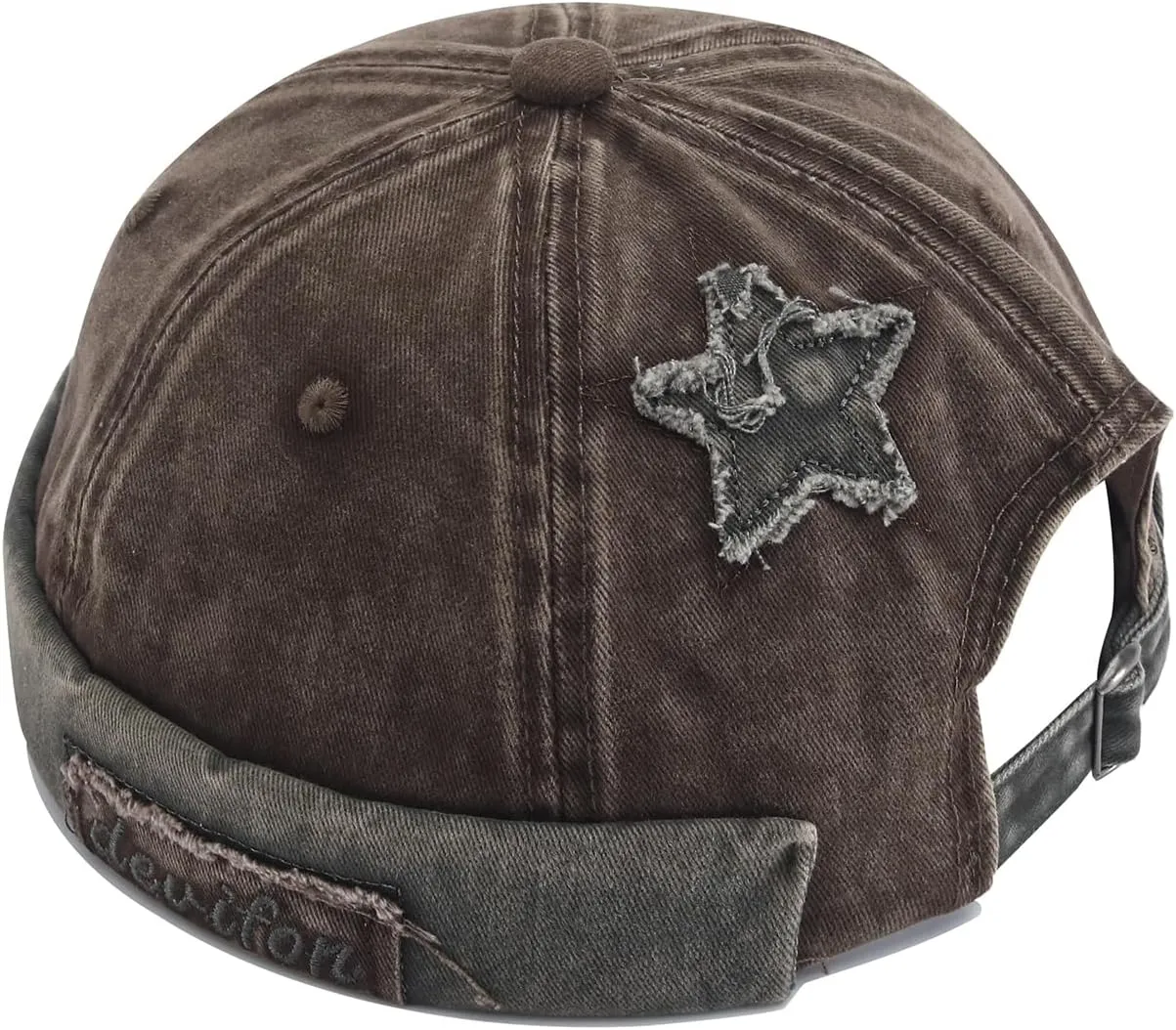 Washed Cotton Brimless Distressed Docker Cap Adjustable Street Casual Sailor Cap Skullcap Beanie Hat Landlord Hats