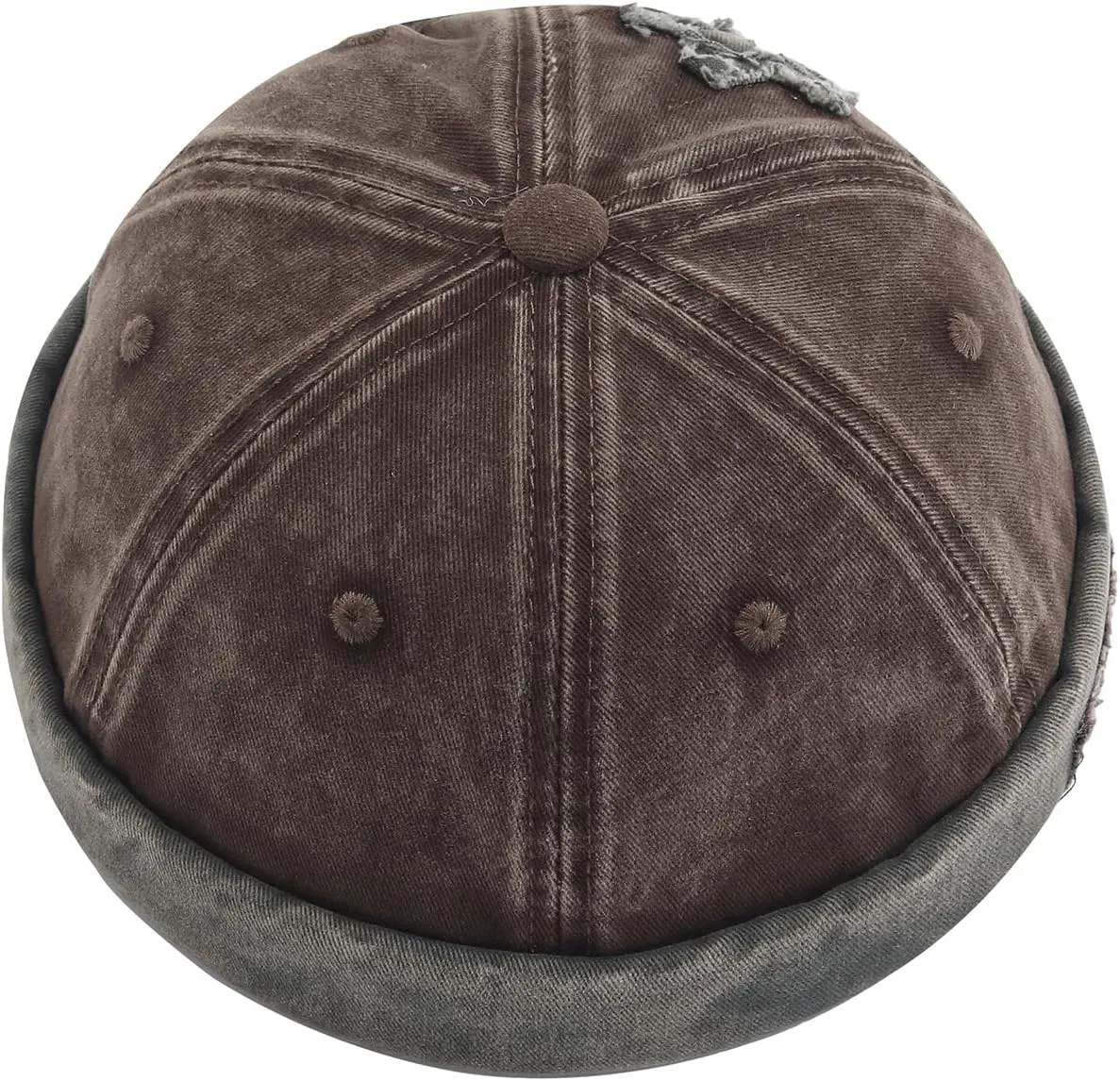 Washed Cotton Brimless Distressed Docker Cap Adjustable Street Casual Sailor Cap Skullcap Beanie Hat Landlord Hats