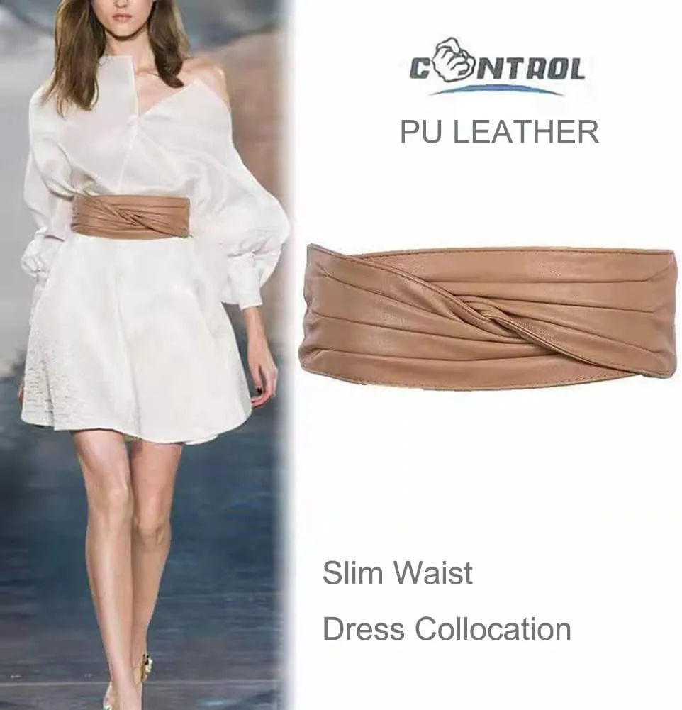 Women Velcro Corset Belt Adjustable Wide Belts Dress Waist Obi Belt